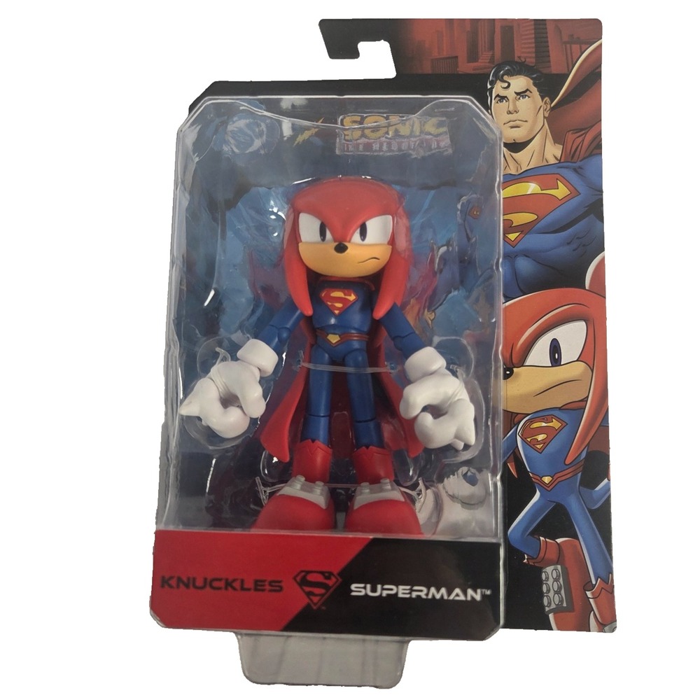 DC x Sonic Knuckles as Superman 5 Inch Action Figure JAKKS Pacific New